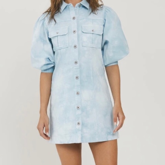 Something Navy Dresses & Skirts - NWT Something Navy Eleanor Tie Dye Denim Dress